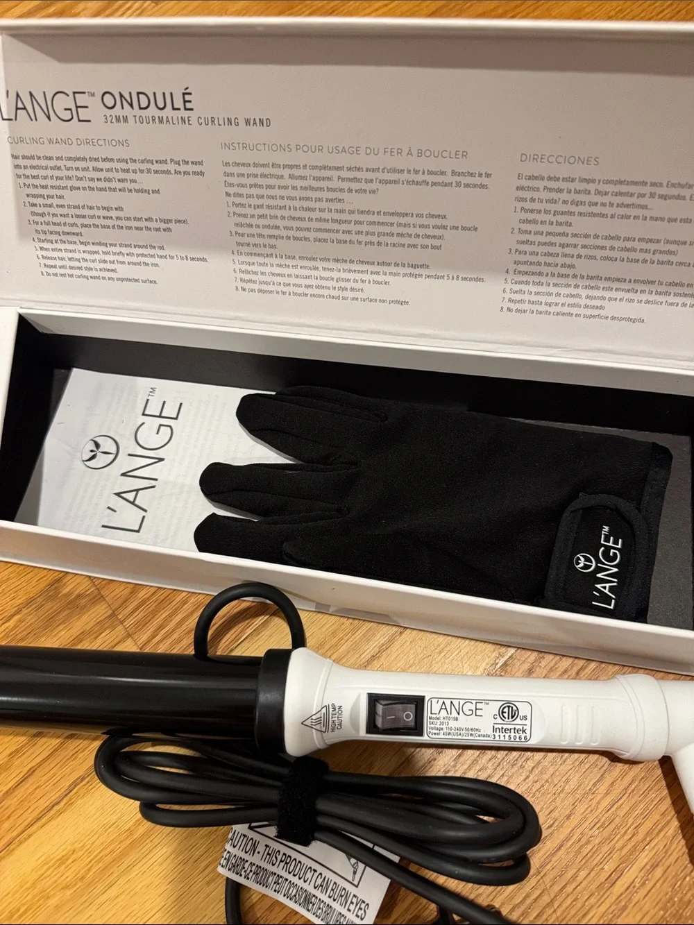 Lange Ondule 32 mm Tourmaline Curling Wand White